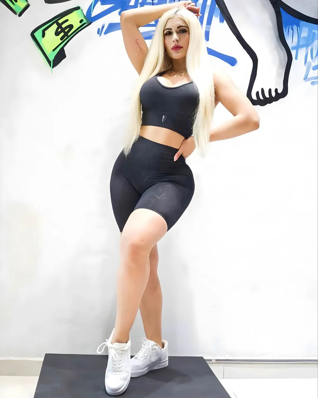 Amore Fit Black Bike Shorts